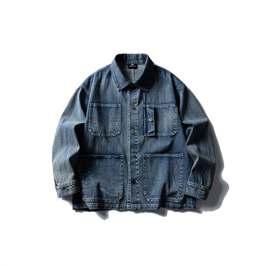Unisex Boxy-Denim-Blouson mit vier aufgesetzten Taschen Nord Taschen