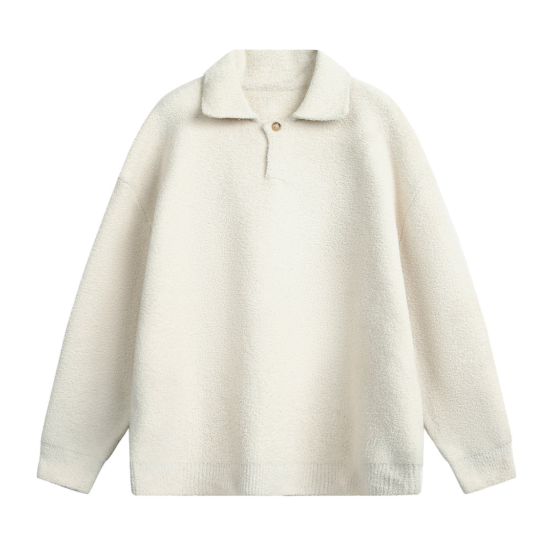 Unisex Fleece-Polo-Pullover mit Knopfkragen und Teddy-Struktur Nord Taschen
