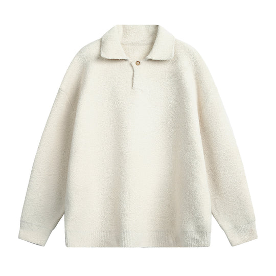 Unisex Fleece-Polo-Pullover mit Knopfkragen und Teddy-Struktur Nord Taschen