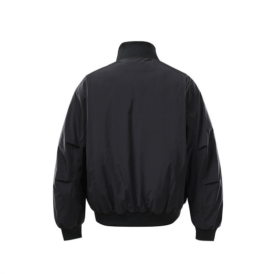 Herren Leichte Nylon-Bomberjacke mit Stehkragen und elastischem Saum Nord Taschen