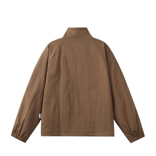 Herren Leichte Übergangsjacke im minimalistischen Field‑Style mit hohem Stehkragen und verdeckter Frontblende Nord Taschen