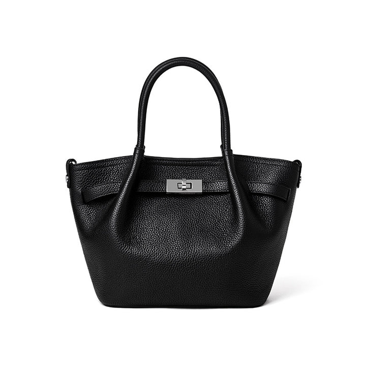 Damen elegante Tragetasche mit strukturiertem Leder und praktischem Verschluss Nord Taschen