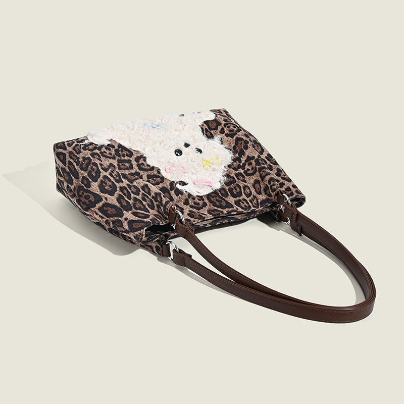 Damen Schultertasche mit verspieltem Tiermotiv Nord Taschen