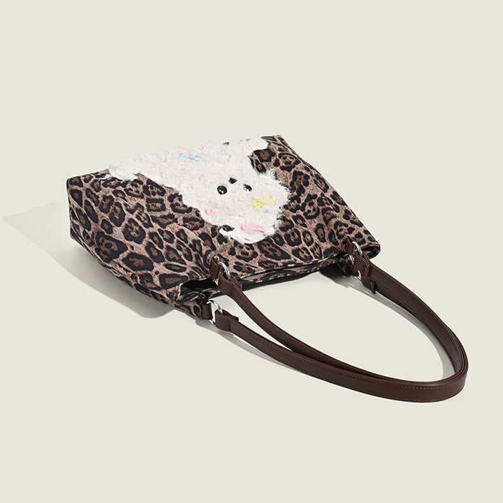 Damen Schultertasche mit verspieltem Tiermotiv Nord Taschen