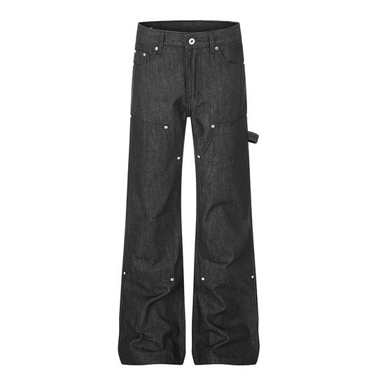 Damen Weite Carpenter-Jeans im Palazzo‑Schnitt mit Nagel‑/Hammerlasche und verstärkten Kniepartien Nord Taschen