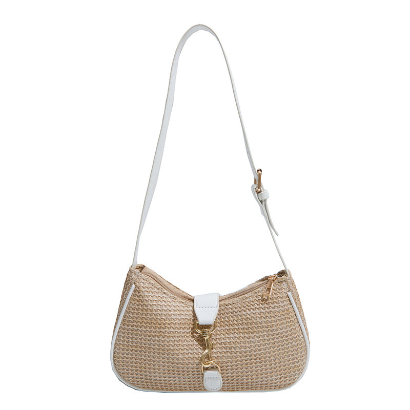 Damen geflochtene Umhängetasche mit elegantem Riemen Nord Taschen
