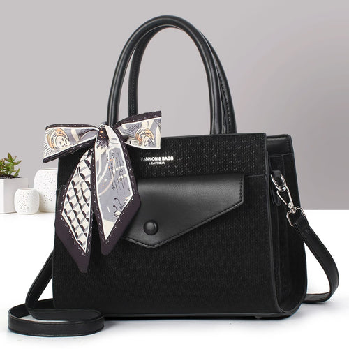Damen elegante Handtasche mit modischem Schal Nord Taschen