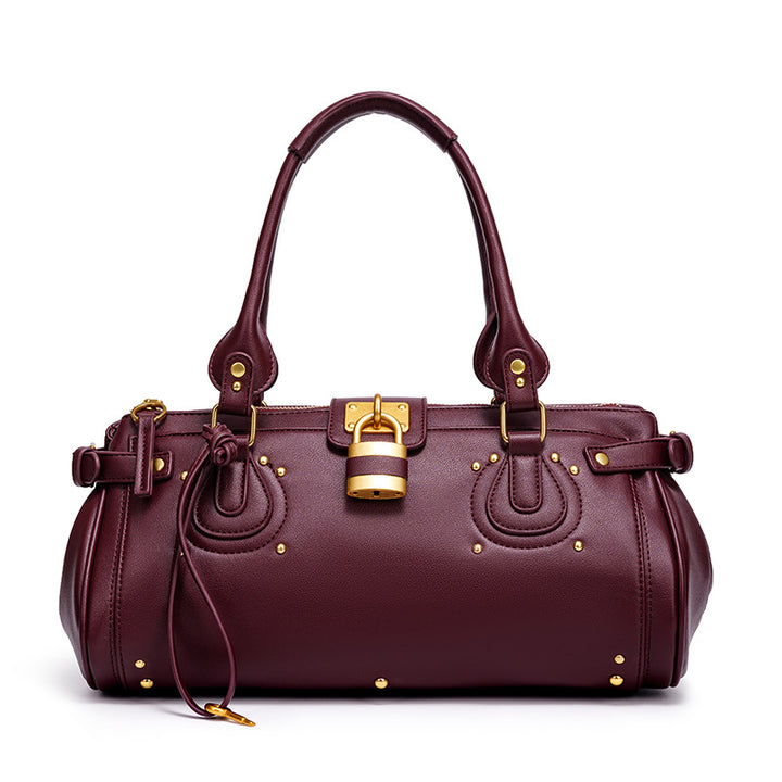 Damen Handtasche mit hochwertigem Leder und goldenen Akzenten Nord Taschen