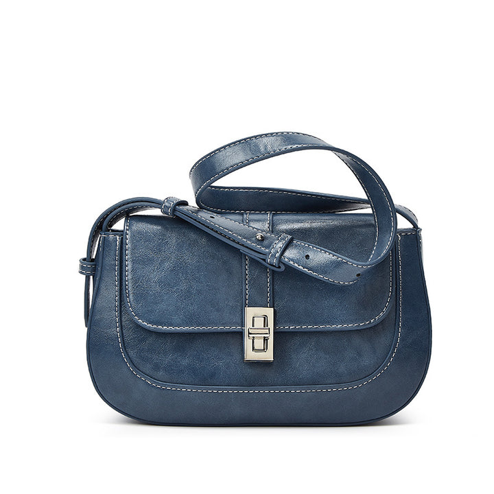 Damen Umhängetasche aus hochwertigem Leder mit elegantem Klappenverschluss Nord Taschen