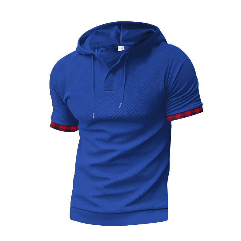 Herren modernes Kapuzenshirt mit strukturiertem Design und kontrastierenden Ärmeln
