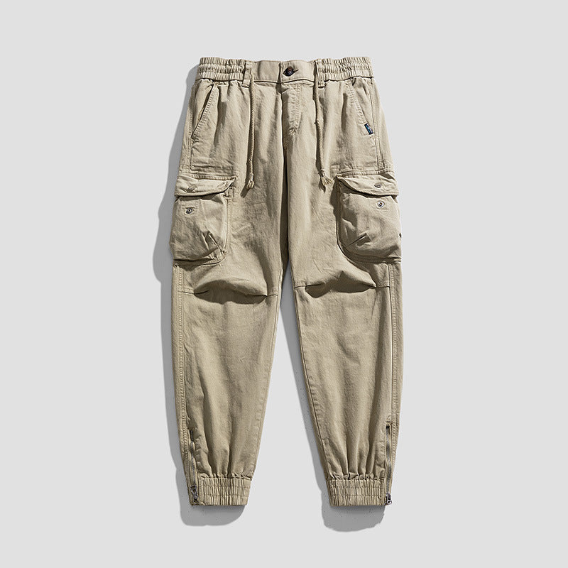 Herren Militärisch inspirierte Cargo-Joggerhose mit Tunnelzugbund und Klapp-Utility‑Taschen Nord Taschen