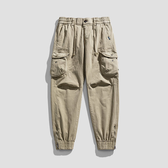 Herren Militärisch inspirierte Cargo-Joggerhose mit Tunnelzugbund und Klapp-Utility‑Taschen Nord Taschen
