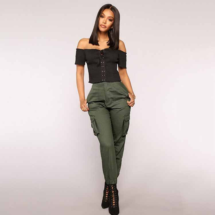 Damen Cargo-Hose im urbanen Stil mit seitlichen Taschen Nord Taschen