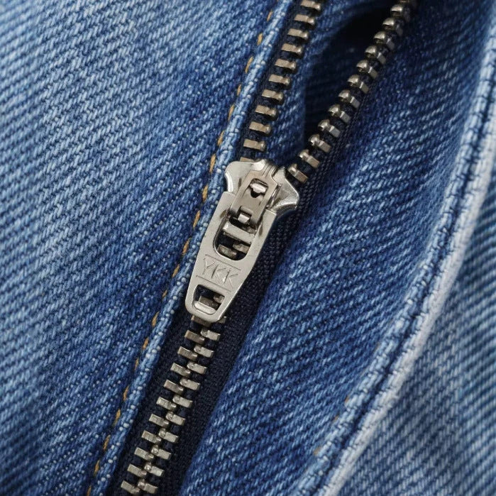 Damen Hochtaillierte Baggy-Jeans mit weitem Bein und klassischer Taschenlösung Nord Taschen