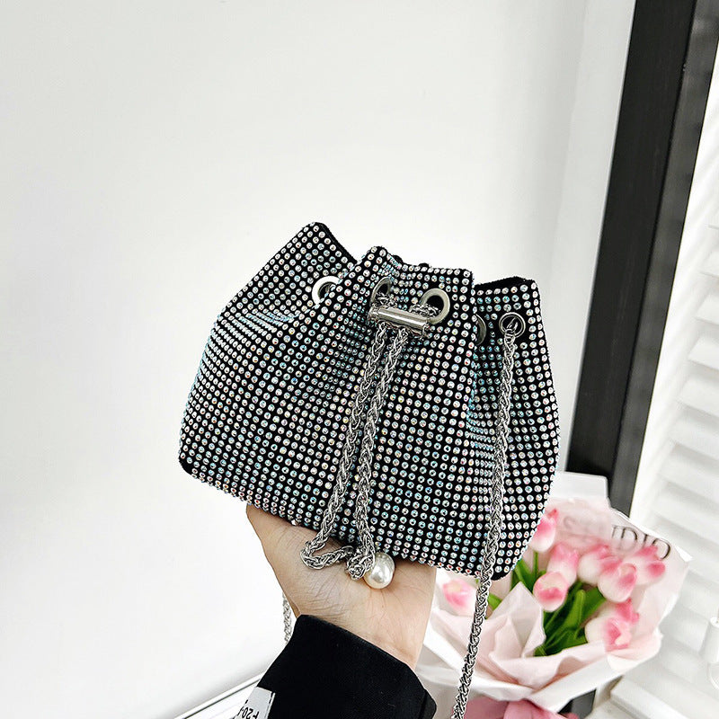 Damen modische Clutch mit Glitzerstein-Dekor Nord Taschen