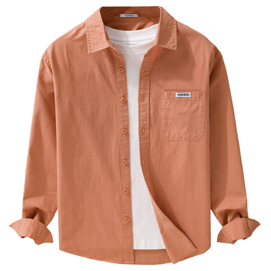 Herren Leichtes Baumwoll-Overshirt mit Brusttasche, Soft‑Touch und Relaxed-Schnitt Nord Taschen