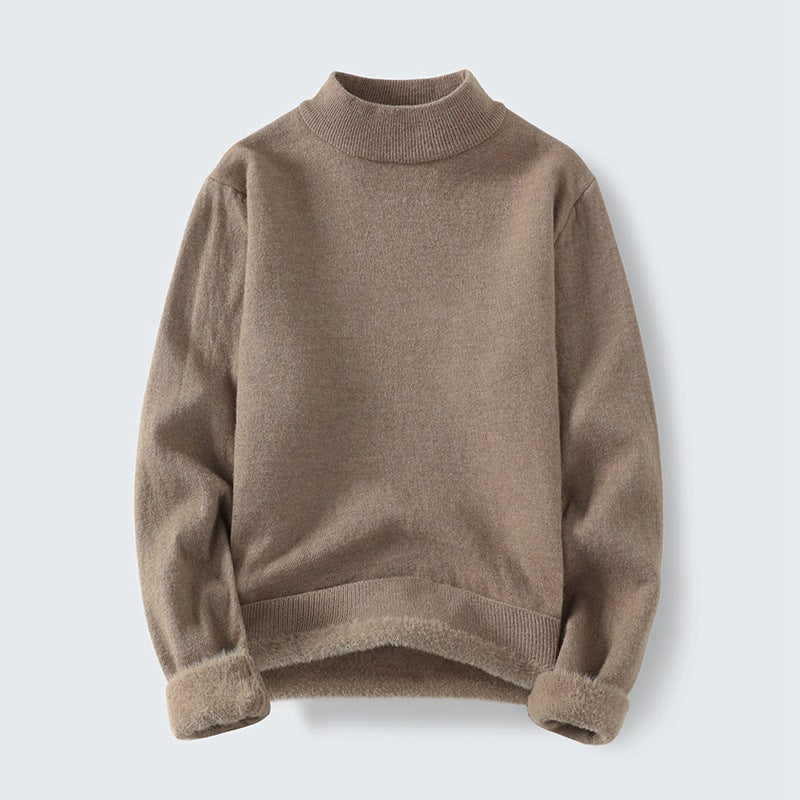 Damen Feinstrick-Mockneck-Pullover mit wärmendem Fleece-Innenfutter und umgeschlagenen Teddy-Bündchen Nord Taschen