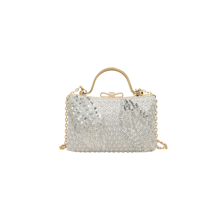 Damen glamouröse Clutch-Handtasche mit funkelndem Perlenbesatz Nord Taschen