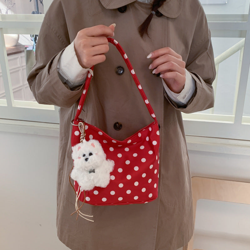 Damen Umhängetasche mit punktiertem Design Nord Taschen