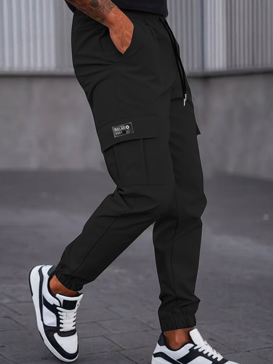 Herren Cargo-Jogginghose mit Tunnelzug, tapered Schnitt & aufgesetzten Klappentaschen Nord Taschen