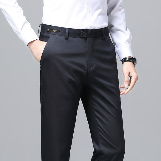 Herren Elegante Business-Chino mit Stretchkomfort und schlankem Bügelsaum Nord Taschen