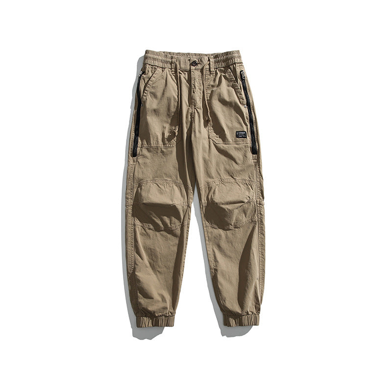 Herren Taktische Utility-Cargohose im Joggerstil mit verstärkten Kniepaneelen, Reißverschlusstaschen und elastischem Bund Nord Taschen