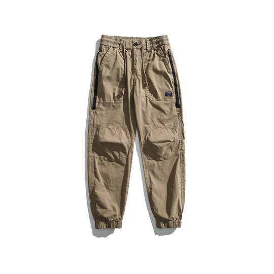 Herren Taktische Utility-Cargohose im Joggerstil mit verstärkten Kniepaneelen, Reißverschlusstaschen und elastischem Bund Nord Taschen