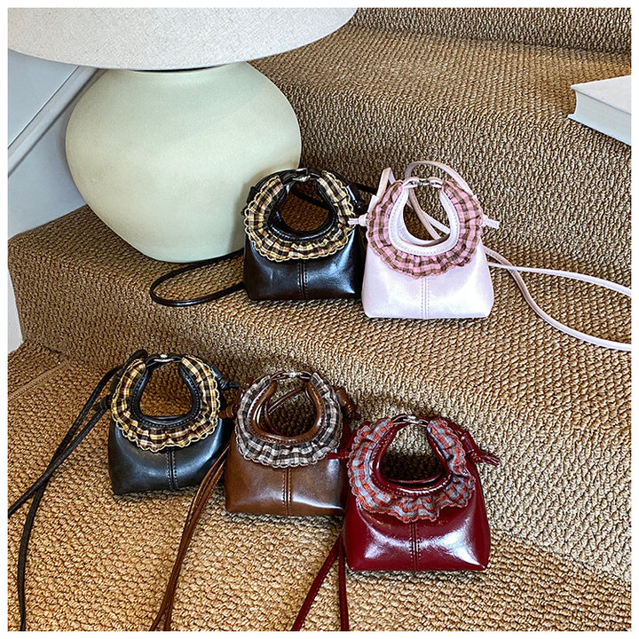 Damen Mini-Handtasche mit modischem Rüschendesign Nord Taschen