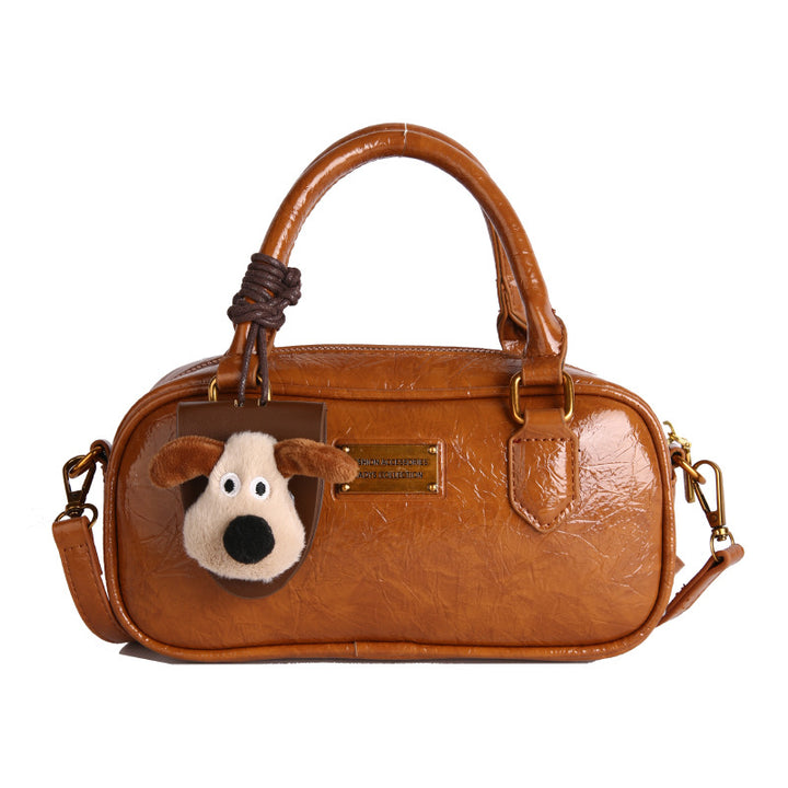 Damen stilvolle Handtasche mit niedlichem Anhänger Nord Taschen