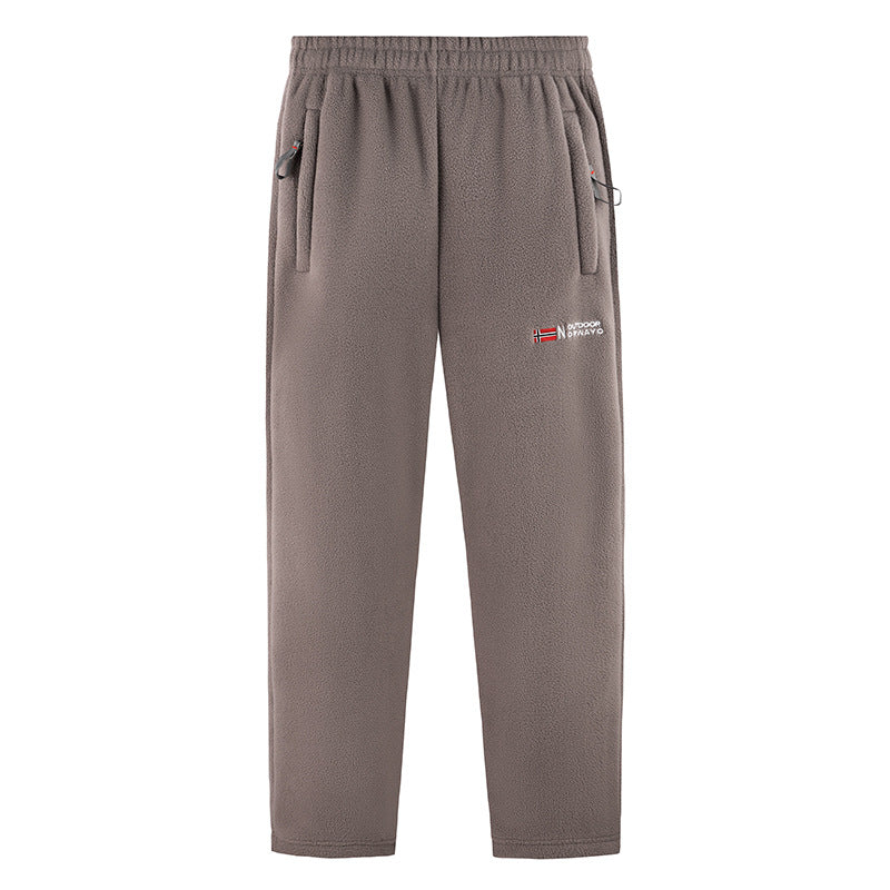 Damen Bequeme Thermo-Fleece-Jogginghose mit Gummibund und Reißverschlusstaschen Nord Taschen