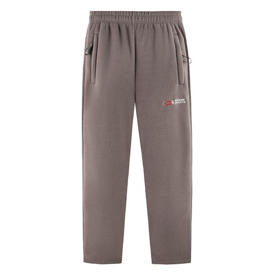 Damen Bequeme Thermo-Fleece-Jogginghose mit Gummibund und Reißverschlusstaschen Nord Taschen