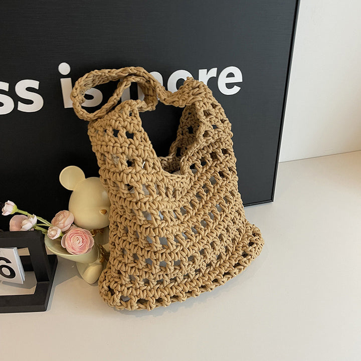 Damen trendige Flecht-Handtasche mit fransigem Abschuss Nord Taschen