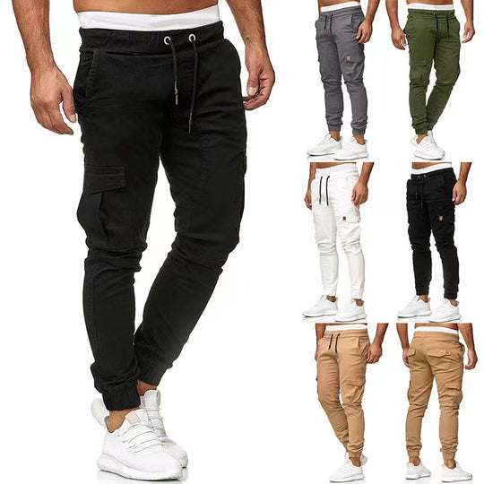 Herren taktische Cargo-Jogger mit Tunnelzug, elastischen Bündchen und Mehrfach-Taschen Nord Taschen