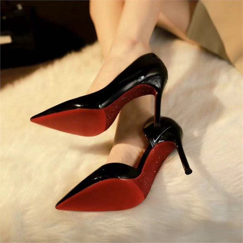 Damen elegante Stiletto-Pumps mit glänzender Oberfläche Nord Taschen