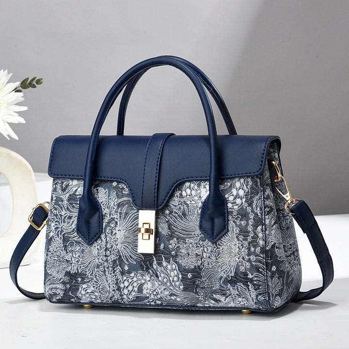 Damen elegante Handtasche mit kunstvollem floralen Design Nord Taschen