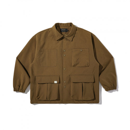 Unisex Kastenförmige Utility-Hemdjacke mit Mehrfach-Pattentaschen und Druckknopfverschluss Nord Taschen