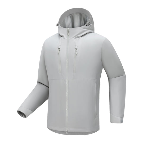 Herren Technische Softshell-Jacke mit ergonomischer Kapuze und vertikalen Brusttaschen Nord Taschen