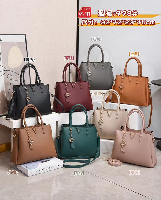 Damen elegante Handtasche mit strukturiertem Design und abnehmbaren Schulterriemen Nord Taschen