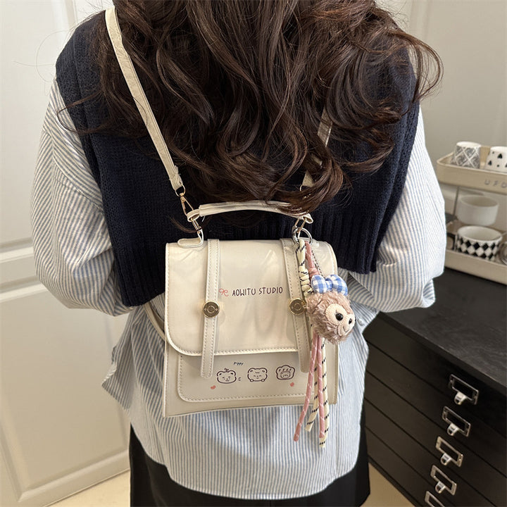 Damen niedliche Rucksack-Handtasche mit verspieltem Tieranhänger Nord Taschen