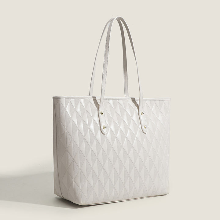 Damen tote Tasche mit elegantem Rautendesign und praktischen Innenfächern Nord Taschen