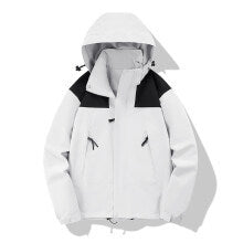 Herren wasserabweisende Softshell‑Jacke mit Kapuze, verstellbarem Saum und Multifunktionstaschen Nord Taschen