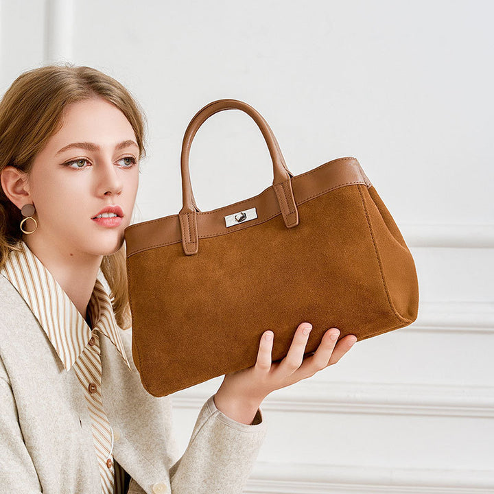 Damen elegante Handtasche aus feinem Wildleder Nord Taschen