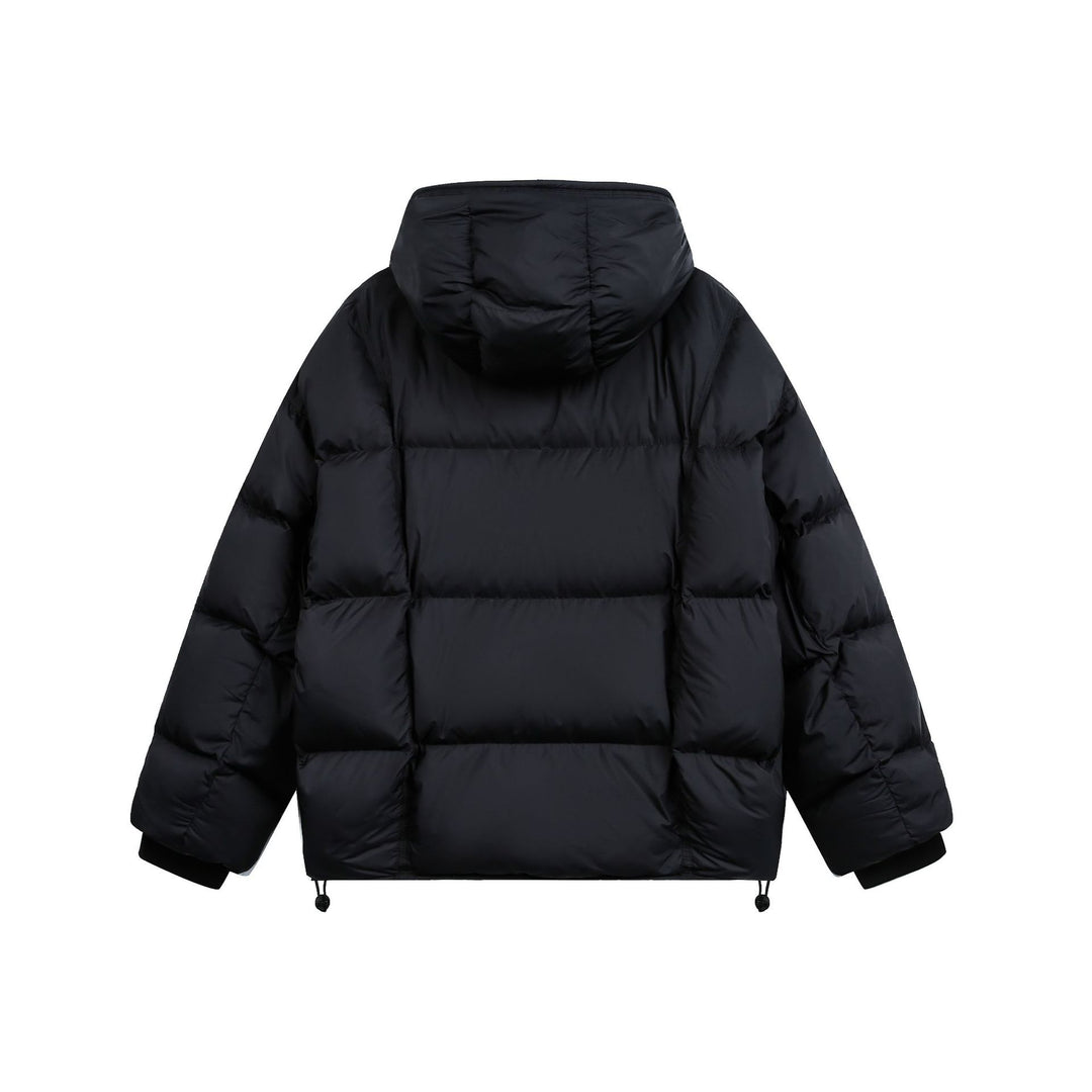 Damen Kurze Wattierte Kapuzenjacke mit Kordelzug und Reißverschluss Nord Taschen