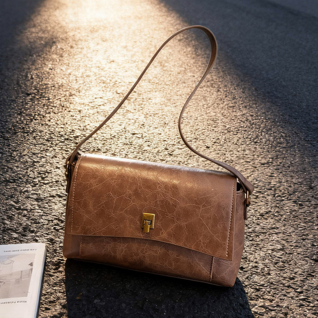 Damen elegante Umhängetasche mit strukturiertem Leder Nord Taschen