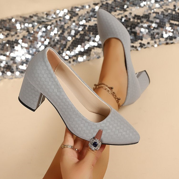 Damen Stilvolle Blockabsatz-Pumps