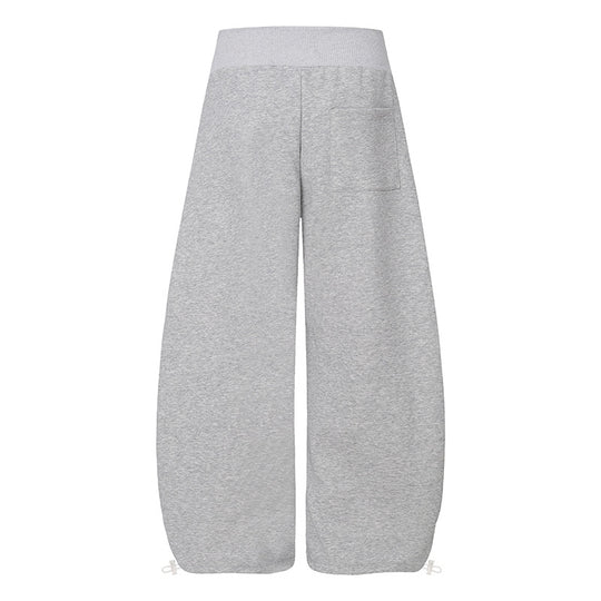 Damen Culotte-Loungehose mit hohem Rippbund, vorderer Zierknopfleiste und verstellbarem Saum Nord Taschen