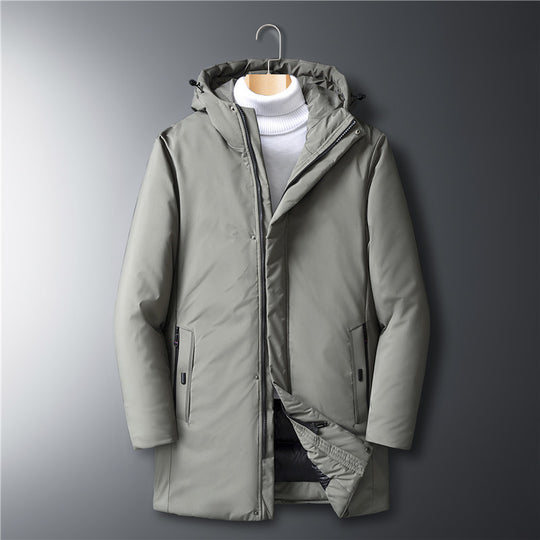 Herren moderner Urban-Longparka mit versteckter Reißverschlussblende und ergonomischer Kapuze Nord Taschen