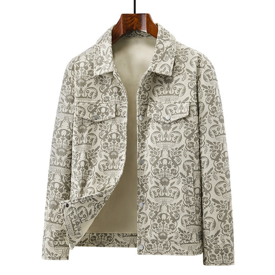 Damen Elegante Utility-Jacke mit floralem Muster Nord Taschen