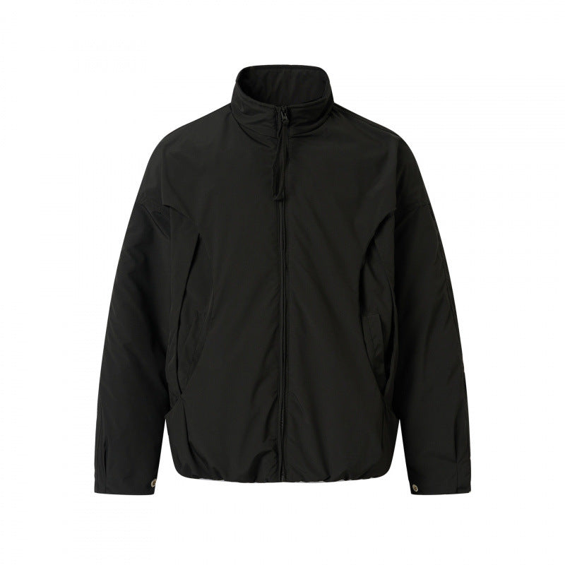 Unisex Leichter technischer Blouson mit Stehkragen, durchgehendem Reißverschluss und Tunnelzugsaum Nord Taschen