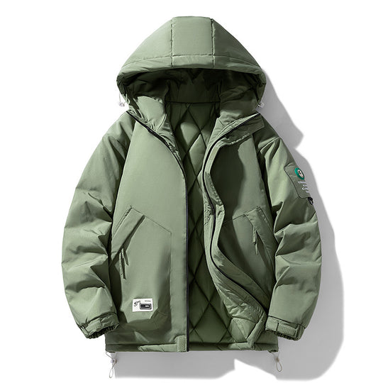 Herren Oversize-Utility-Kapuzenjacke mit verstellbarem Saum, verdecktem Reißverschluss und Multifunktions-Taschen Nord Taschen